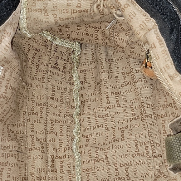 Bed Stu Waxed Canvas Leather Hawkeye Messenger Shoulder Bag - Picture 12 of 15